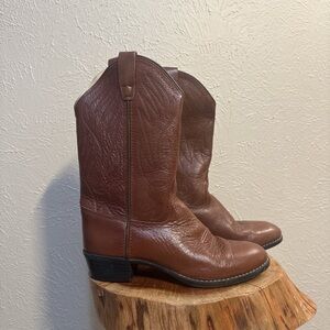 Classic  Brown Leather Western Boots